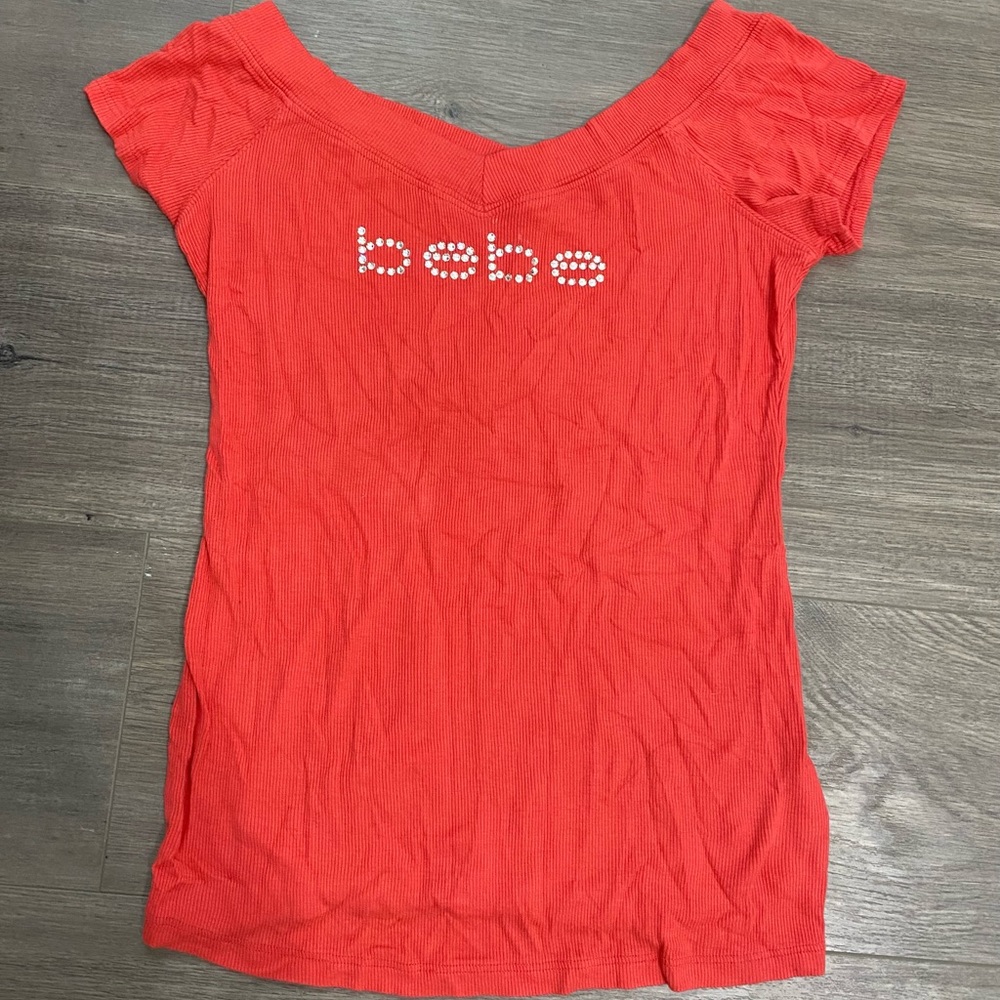 BEBE: bedazzled tee